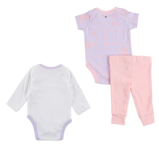 Thumbnail 2: Champion Baby Girl's 3 Pc Onesie Legging Set  
