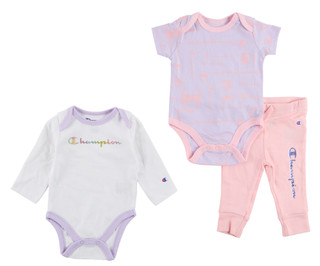 Thumbnail 1: Champion Baby Girl's 3 Pc Onesie Legging Set  