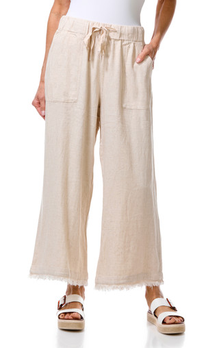 Thumbnail 1: Thread + Supply Women's Linen Drawstring Frayed Pants 