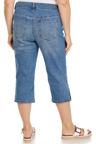 Thumbnail 3: D. Jeans Women's Plus Snap Hem Capri Jeans  