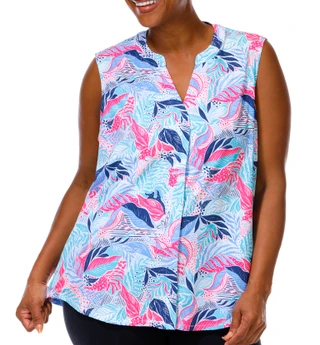 Thumbnail 1: REEL LEGENDS Plus Sleeveless Woven Top 