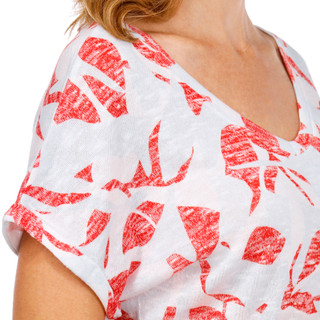 Thumbnail 3: TRIBAL Women's Short Sleeve Honey Knit Top 