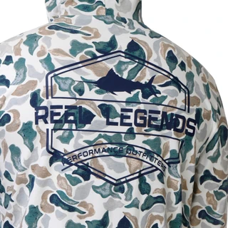 Thumbnail 2: REEL LEGENDS Men's Long Sleeve Print Hoodie 