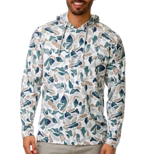 Thumbnail 1: REEL LEGENDS Men's Long Sleeve Print Hoodie 