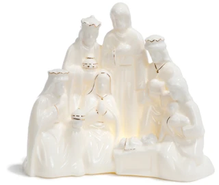 Thumbnail 1: Magical Season 10 in LED Ceramic Nativity Scene Accent  
