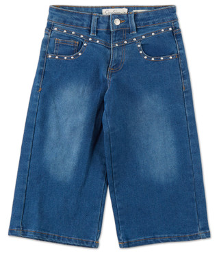 Thumbnail 1: Jessica Simpson Little Girls Studded Wide Leg Jeans 