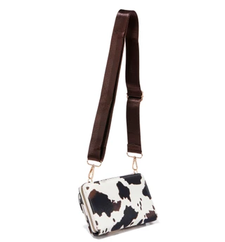 Thumbnail 2: DS Fashion Faux Leather Cow Print Wallet On A String  