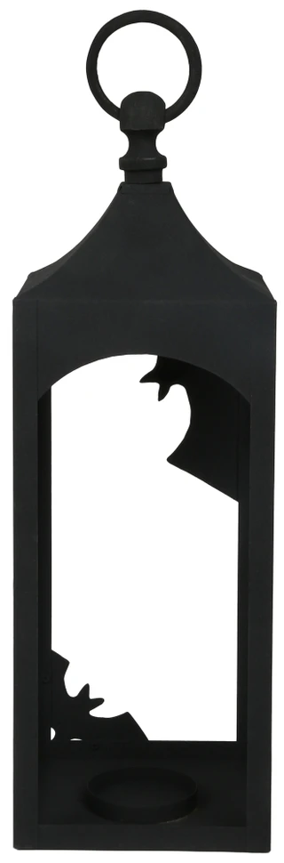 Thumbnail 2: Global Connection 21.5 in Handmade Halloween Iron Bat Lantern Decor 