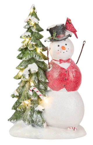 Thumbnail 1: Magical Season 13.5 in Christmas LED Snowman with Tree Decor 