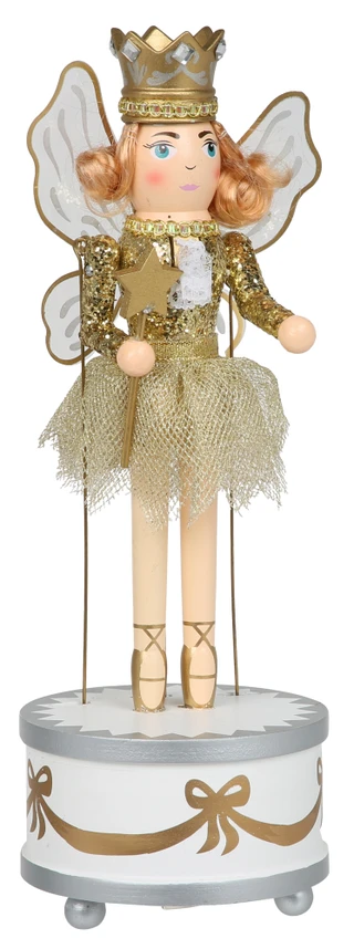Thumbnail 1: Magical Season 12 in Wooden Christmas Fairy Queen Music Box Decor 