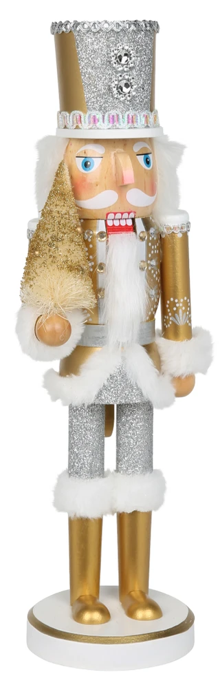 Thumbnail 1: Magical Season 14 in Wooden Christmas Glitter Nutcracker with Tree Decor 