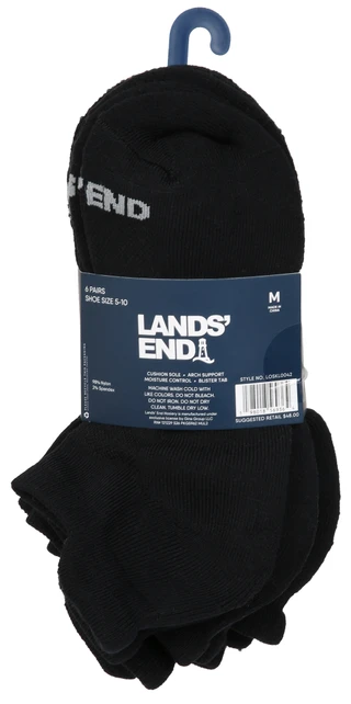 Thumbnail 2: Lands End Women's 6 Pk Cushion Low Cut Socks 