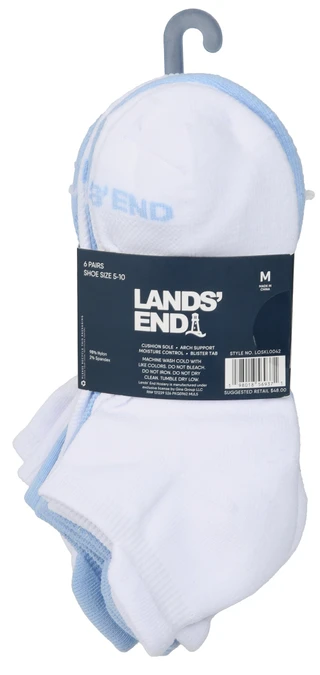 Thumbnail 2: Lands End Women's 6 Pk Cushion Low Cut Socks 