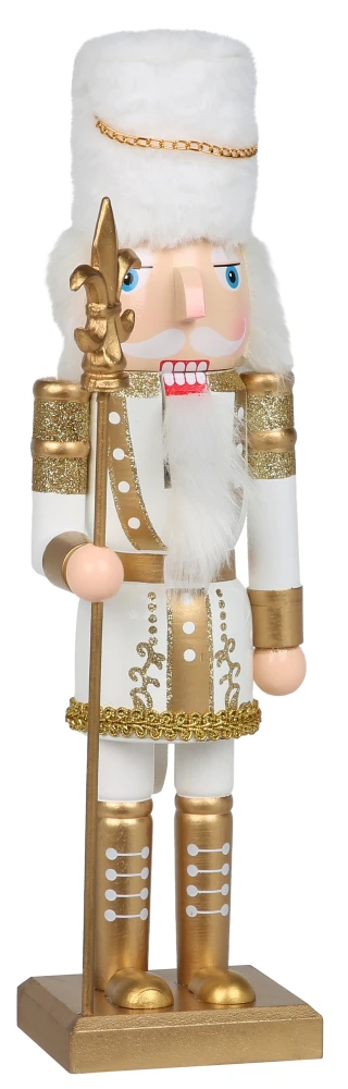 Thumbnail 1: Magical Season 14 in Wooden Christmas  Nutcracker in Fur Hat Decor 