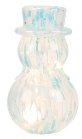 Thumbnail 2: Magical Season 12 in LED Glass Christmas Snowman in Hat 