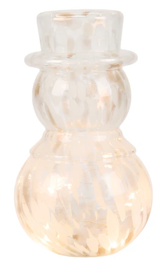 Thumbnail 2: Magical Season 12 in LED Glass Christmas Snowman in Hat 