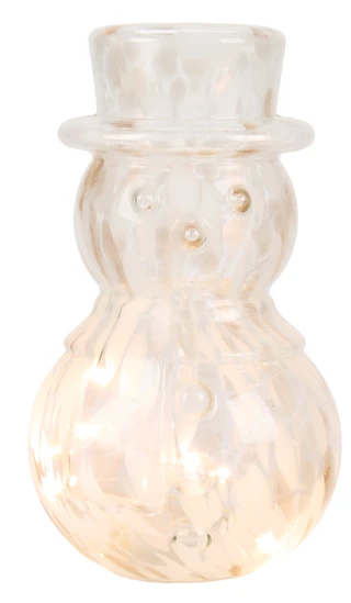 Thumbnail 1: Magical Season 12 in LED Glass Christmas Snowman in Hat 