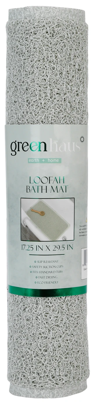 Thumbnail 1: Green Haus 17.25x29.5 Slip Resistant Loofah Bath Mat 