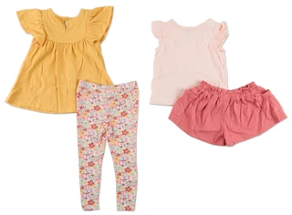 Thumbnail 2: Kid's Headquarters Toddler Girls 4 Pc Shorts & Pants Set 