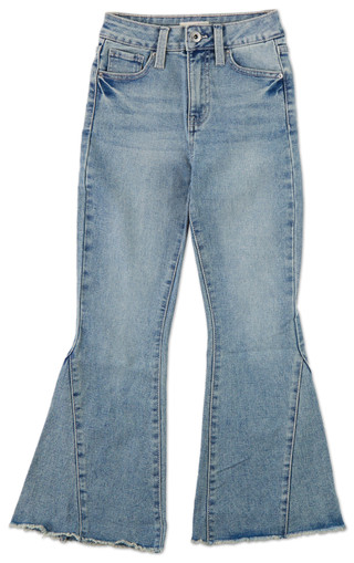 Thumbnail 1: YMI Big Girls Fray Hem Wide Flare Jeans 
