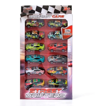 Thumbnail 1: Brooklyn Lollipop 12 Pk Diecast Street Drifter Toy Cars 