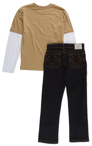 Thumbnail 2: True Religion Big Boys 2 Pc Pants Set 