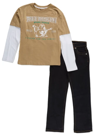 Thumbnail 1: True Religion Big Boys 2 Pc Pants Set 