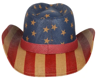 Thumbnail 2: MADD HATTER Women's Vintage Americana Straw Cowboy Hat 