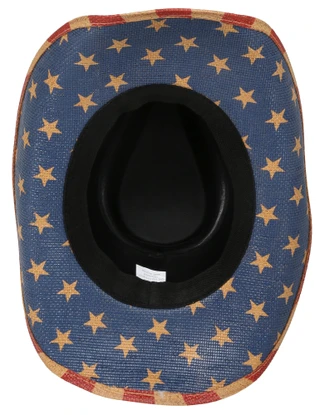 Thumbnail 3: MADD HATTER Women's Vintage Americana Straw Cowboy Hat 