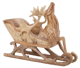 Thumbnail 2: Magical Season 9.5 Reindeer Sleigh Home Accent 