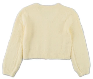 Thumbnail 2: Love Squared Big Girls Eyelash Knit Cardigan 