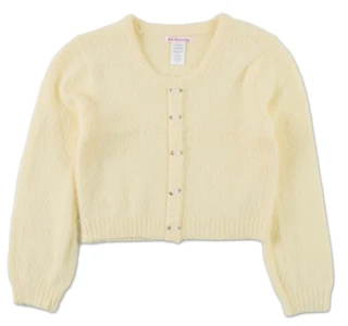 Thumbnail 1: Love Squared Big Girls Eyelash Knit Cardigan 