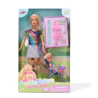Thumbnail 1: Brooklyn Lollipop Sophie Sisters At The Park Doll Playset 