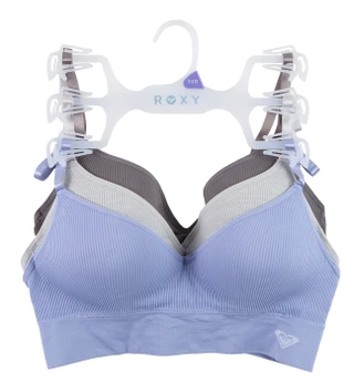 Thumbnail 1: ROXY Women's 3 Pk Wire-Free Bras  