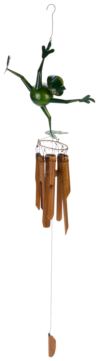 Thumbnail 2: Garden Age Supply Frog Bamboo Windchime 