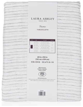 Thumbnail 2: Laura Ashley Thames Jacquard Tablecloth - 60" x 102" 