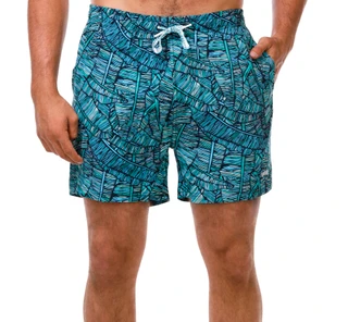 Thumbnail 1: In Gear Men's Volley Print Swim Shorts 