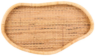 Thumbnail 2: Deco Marche Rattan Decorative Tray - 21" 