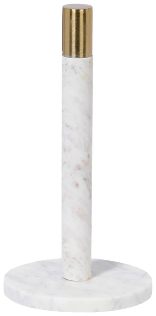 Thumbnail 1: ARTISAN ROW Marble Paper Towel Holder with Gold-Tone Finial 