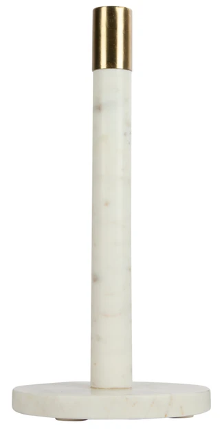 Thumbnail 2: ARTISAN ROW Marble Paper Towel Holder with Gold-Tone Finial 