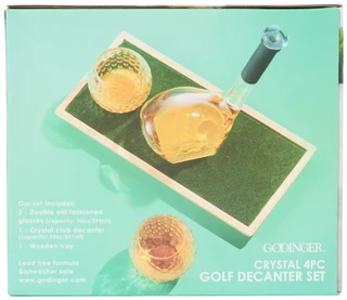 Thumbnail 2: Godinger Golf 3-Piece Decanter Whiskey Set 