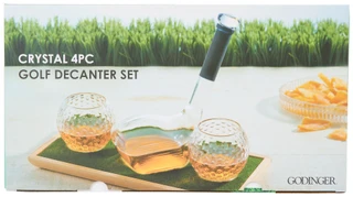 Thumbnail 1: Godinger Golf 3-Piece Decanter Whiskey Set 
