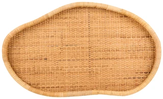 Thumbnail 2: Deco Marche Rattan Decorative Tray - 23" 