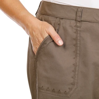 Thumbnail 3: Coral Bay Women's Plus Stretch Twill Embroidered Pant  