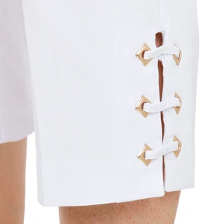 Thumbnail 4: Zac & Rachel Women's Plus Lace Up Grommet Pull On Capris 