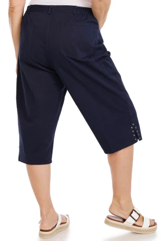 Thumbnail 2: Hearts of Palm Women's Plus Fly Front Pocket Capris 