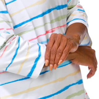 Thumbnail 3: Coral Bay Plus 3Q Sleeve Watercolor Stripe Print Top 