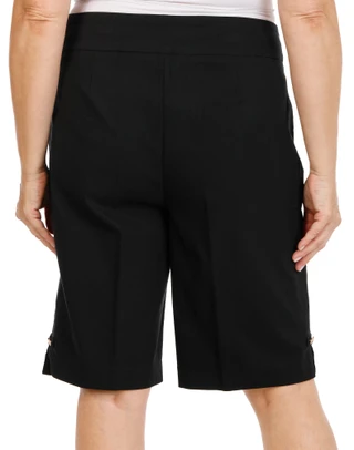 Thumbnail 2: Coral Bay Women's Plus Gold Crest Stretch Shorts 