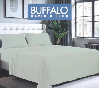 Thumbnail 3: Buffalo David Bitton Solid Cooling Sheet Set - Sage, 4 Piece 