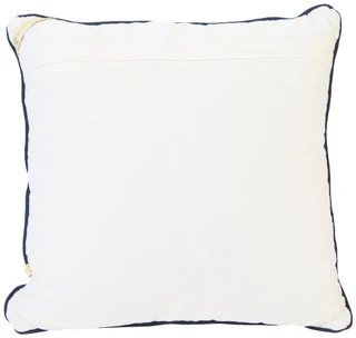 Thumbnail 2: MG MONOGRAM White & Sky Blue Embroidered Decorative Pillow - 22" x 22" 